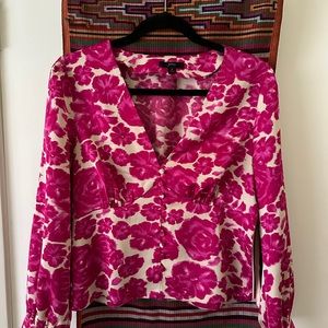 Pink Flower print blouse 🌸🌺